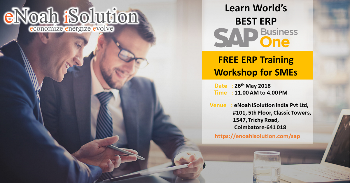 SAP Business One ERP Training Workshop For SMEs In Coimbatore