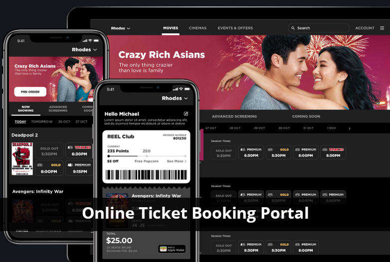 Online Ticket Booking Portal for one of the leading cinemas in Australia, New Zealand and United States